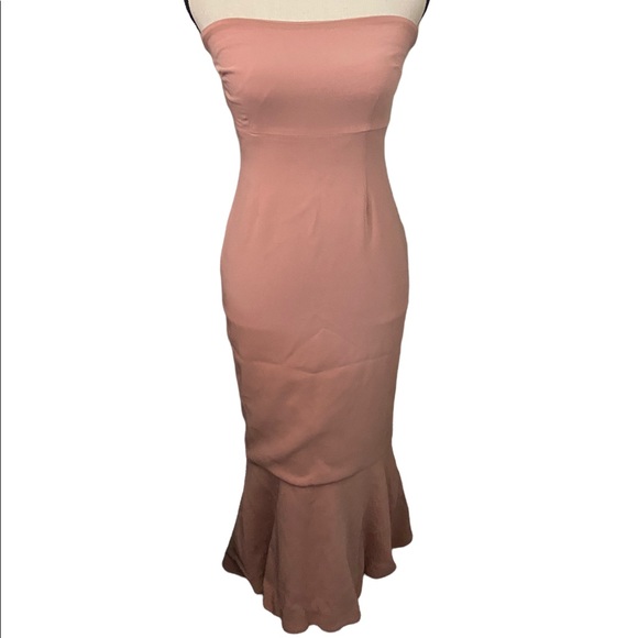 cinq a sept Dresses & Skirts - Cinq A Sept Luna Bloom pink strapless midi cocktail dress size 4.